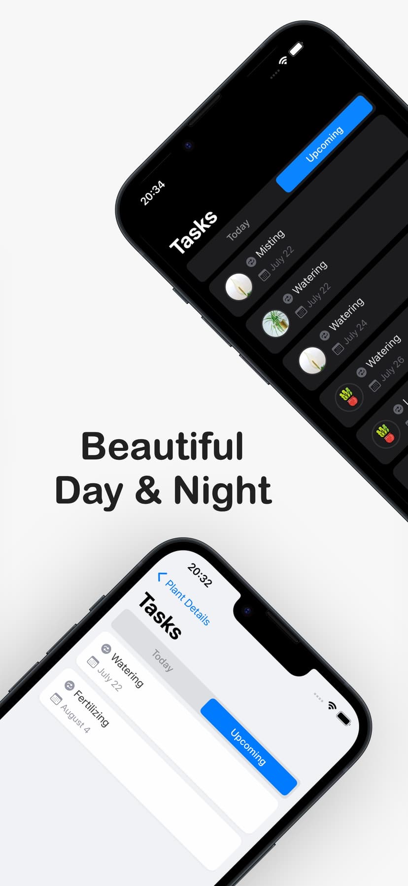 Plantaid app beautiful dark mode interface